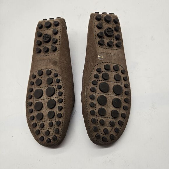 TORY BURCH KENDRICK Drivers Moccasin/Loafer brown Suede leather Gold Logo sz 5.5 - Picture 11 of 11